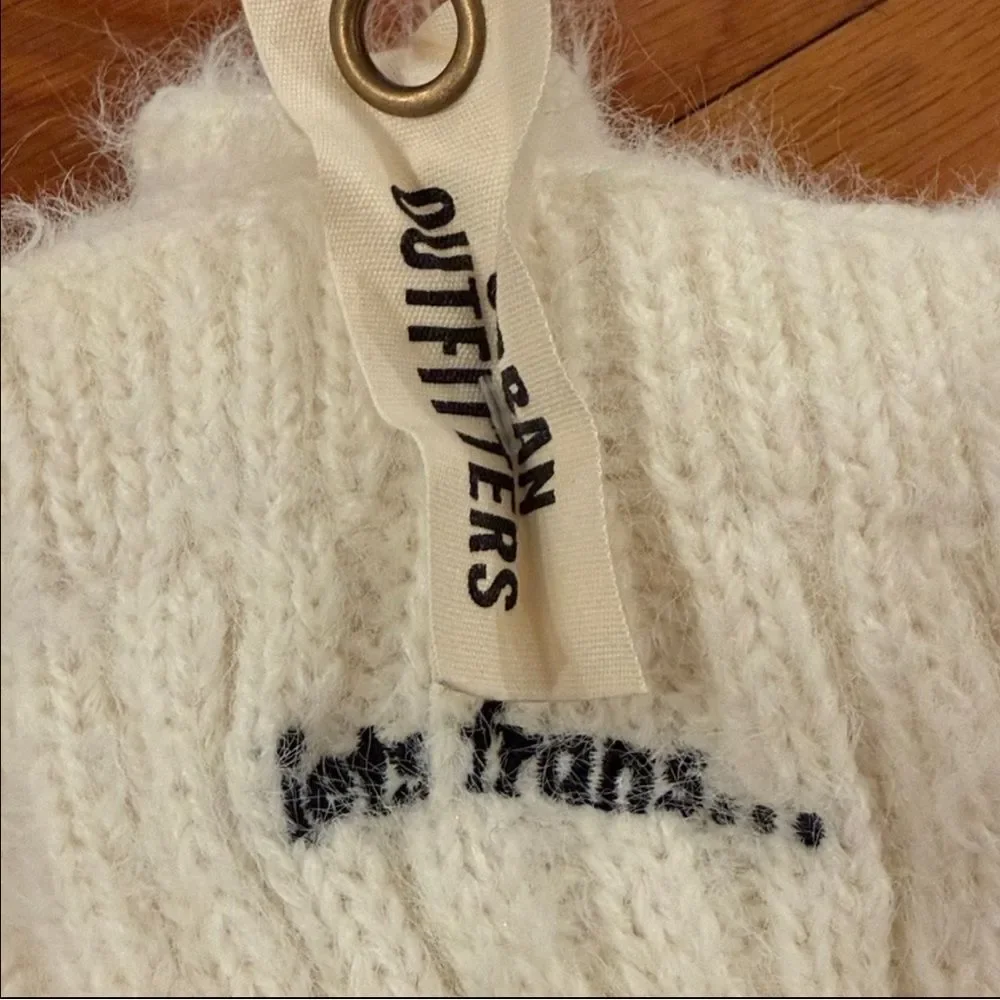 New Urban Outfitters iets frans... White Recycled Crew Socks One Size